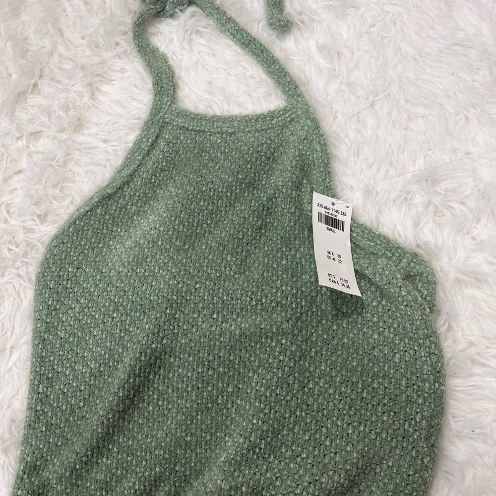 Hollister Sage Knit Halter Top